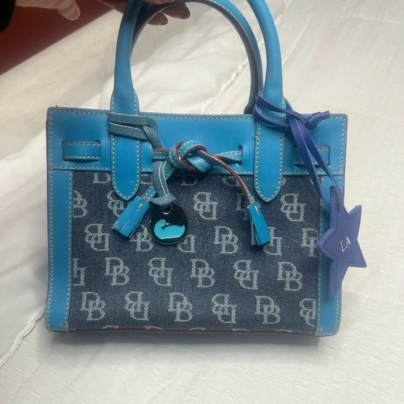 Dooney & Bourke Blue Denim Satchel - Picture 8 of 8